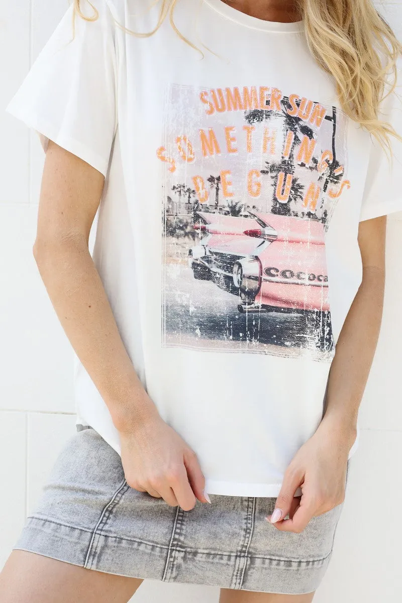 SUMMER SUN boyfriend tee (2 colours)