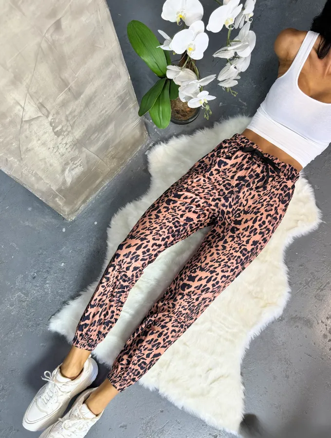 TAN CHEETAH JOGGERS