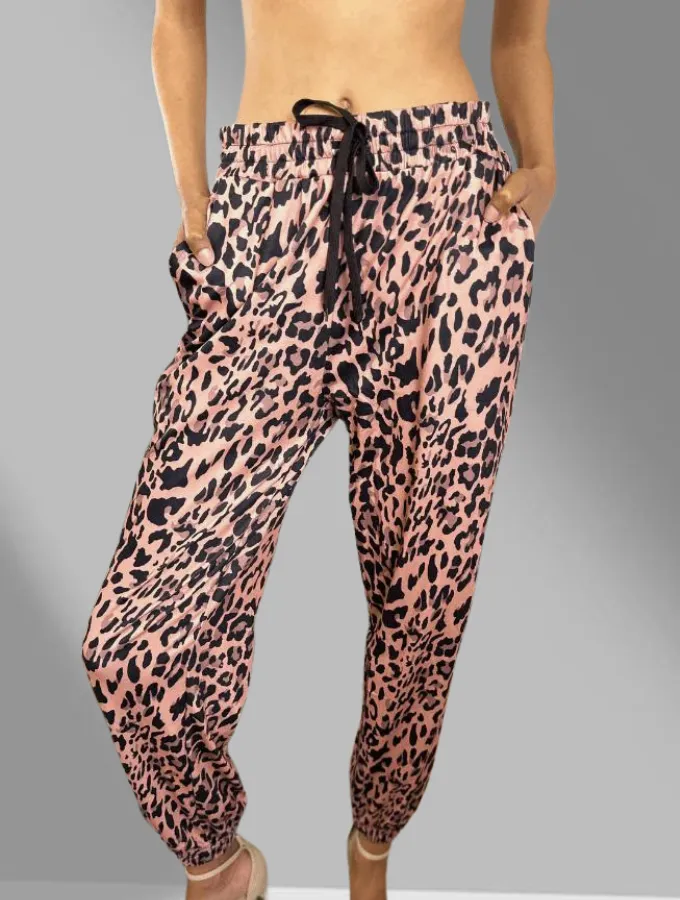 TAN CHEETAH JOGGERS