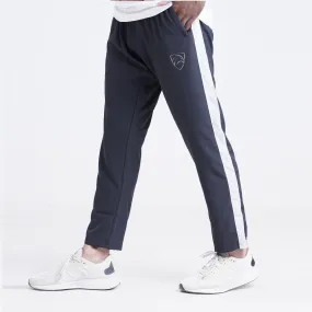 Tf-Premium Grey Micro Relaxed Fit Bottoms With White Panel