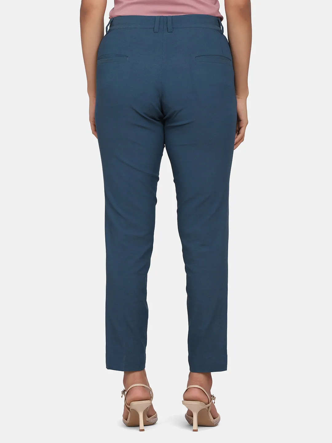 Toko Twill Formal Trouser for Women - Teal Blue