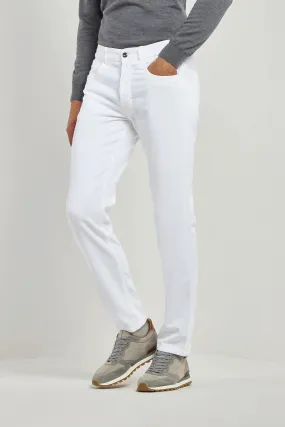 White corduroy 5 Pocket - Made in Italy