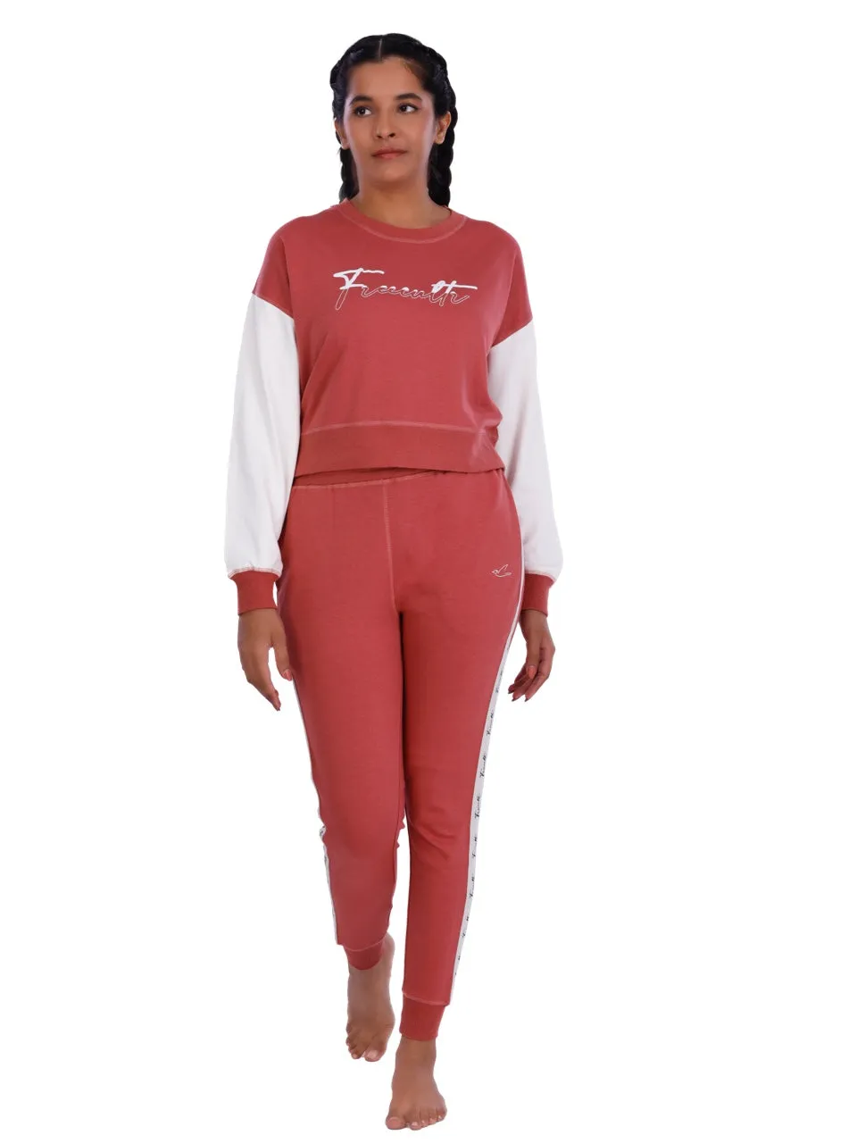 Women Brick Red Modal Co-ord Set